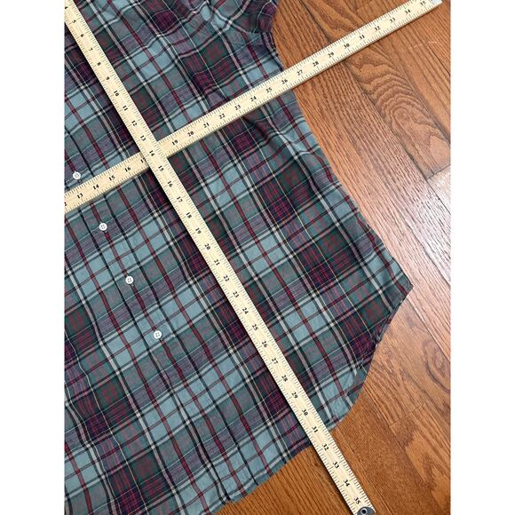 Polo Ralph Lauren Green Red Black Plaid Men's Long Sleeve Button Up Shirt- XL - Picture 6 of 6
